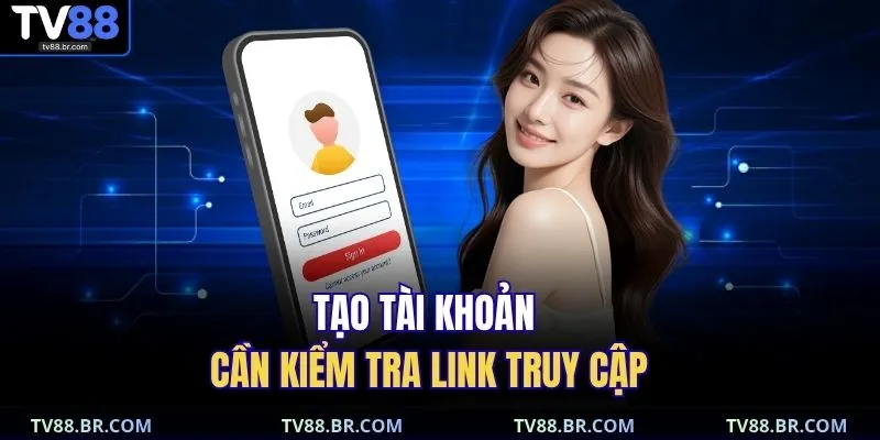 Tạo tài khoản cần kiểm tra link truy cập 